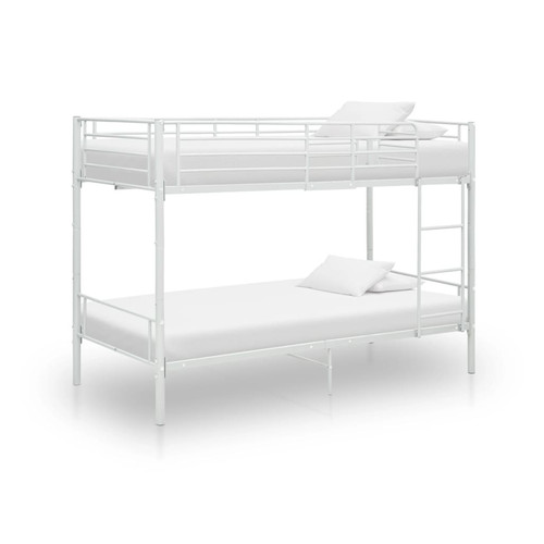Bunk bed white metal 90x200cm - bunk,