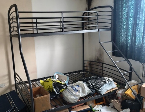 Metal grey three sleeper - three, bunk