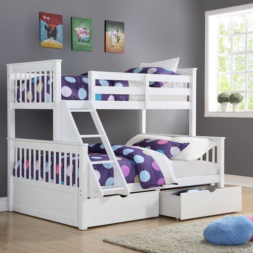 Wooden triple sleeper bunk bed - wooden,
