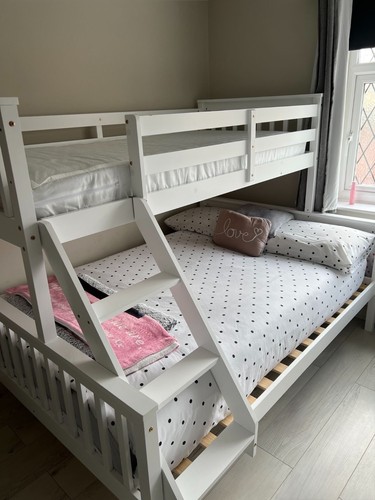 White single over double bunk - white,
